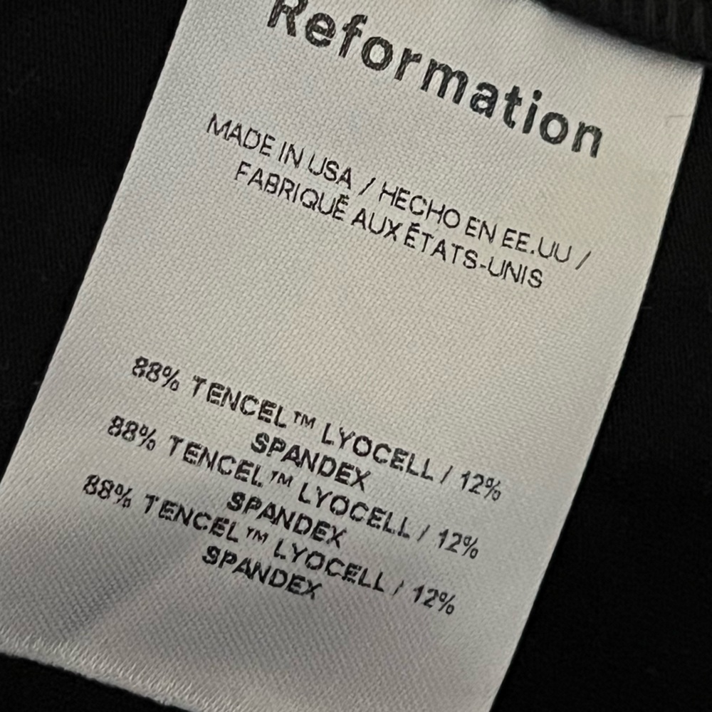 Reformation Black Emerald Knit Top with Floral Applique NWT Large - Picture 10 of 11